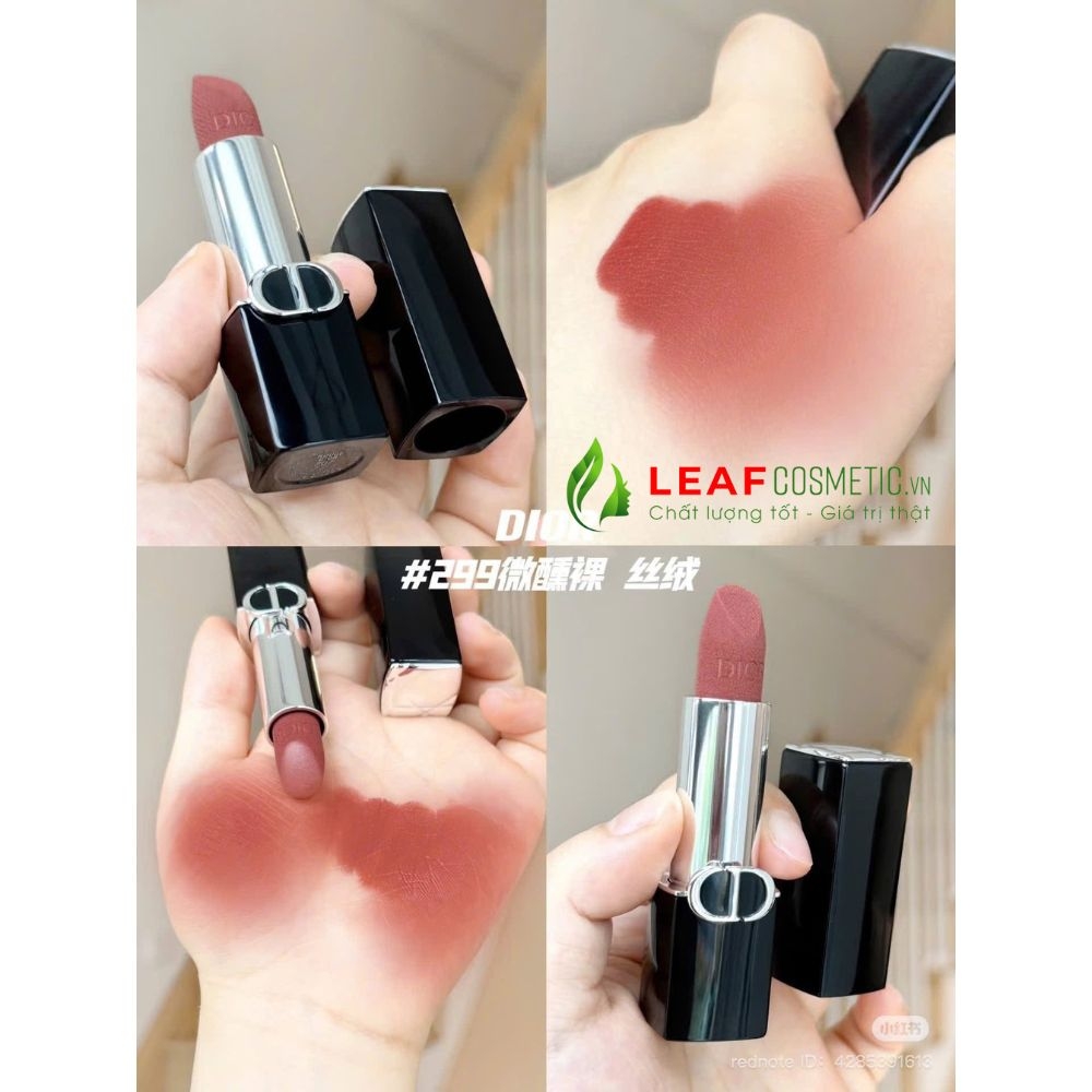 Son Thỏi Dior Rouge Velvet 299 Amou - Hồng Cam Đất (Nắp Nam Châm)