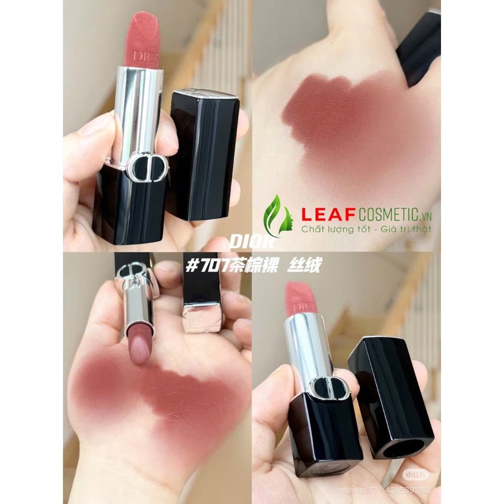 Son Thỏi Dior Rouge Velvet 707 As De Coeur – Cam Đất (Nắp Nam Châm)