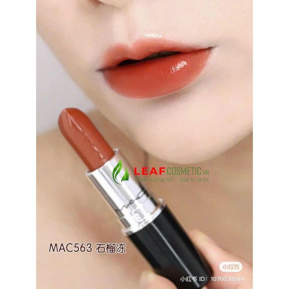 Son MAC Lustreglass Lipstick 563 Obiviously – Cam Gạch