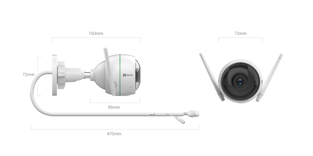 Camera Wifi Ngoài Trời EZVIZ C3WN (2MP)