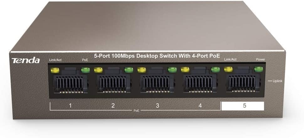 Switch TENDA TEF1105P-4-38W (5 Port Với 4 PoE Port)