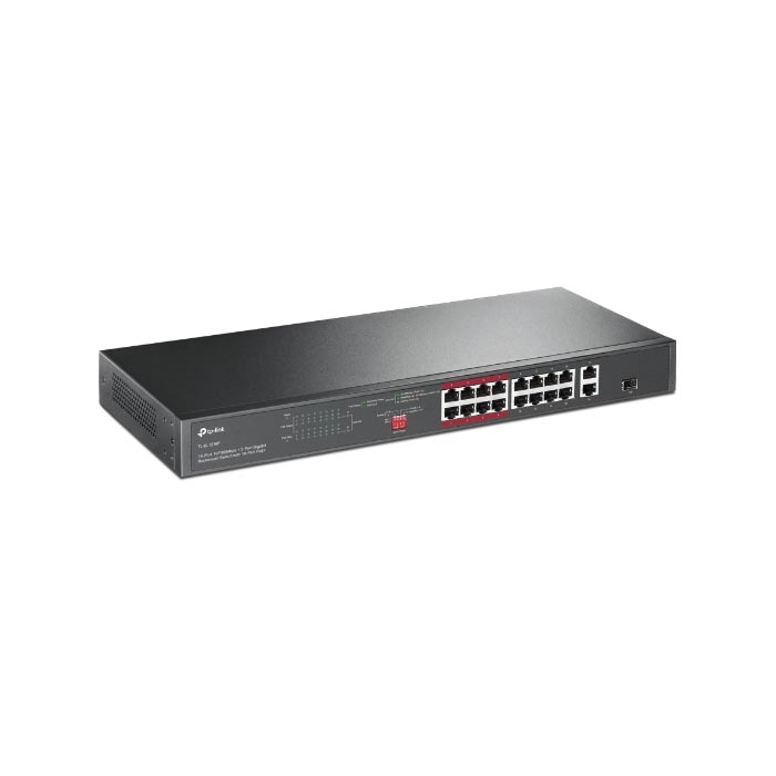 Switch TP-LINK TL-SL1218P (16 PoE+ Port - 2 Gigabit Port - 1 SFP Port)