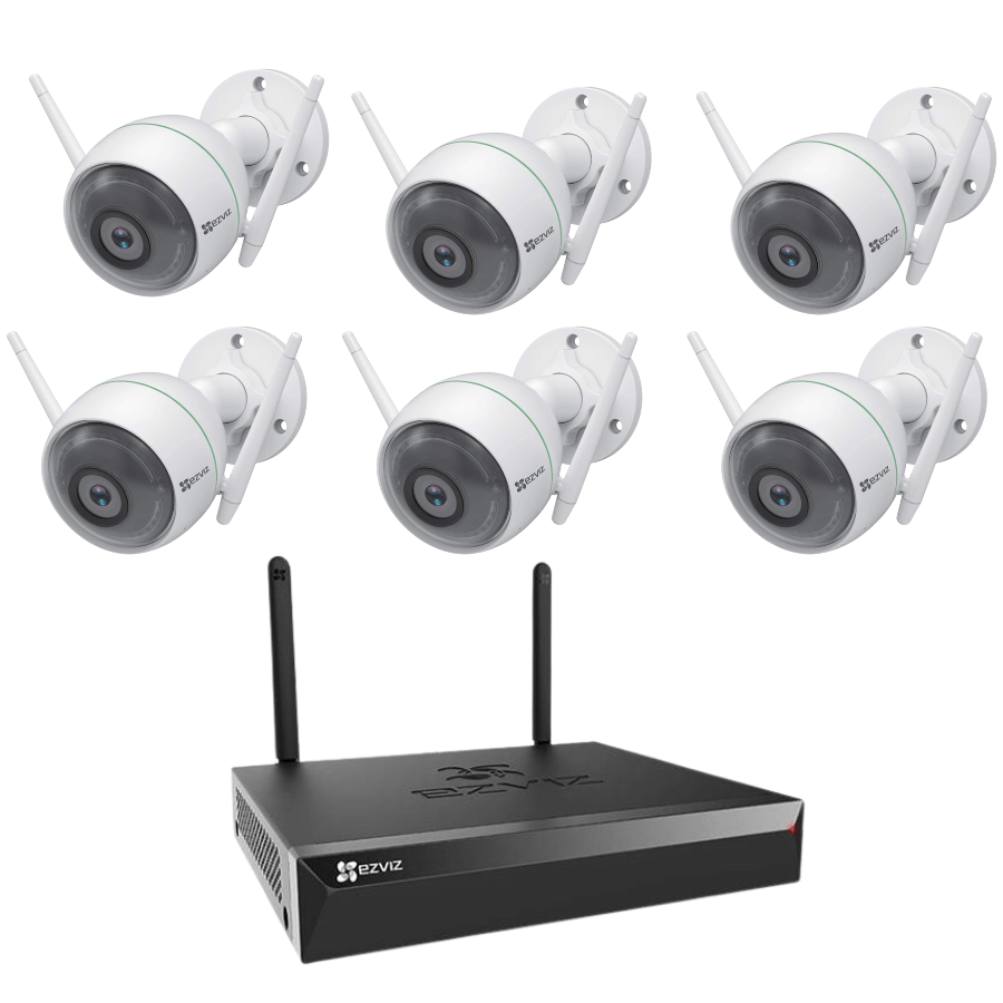 (EZVIZ) Bộ Kit 6 Camera Cố Định Ngoài Trời (2MP)