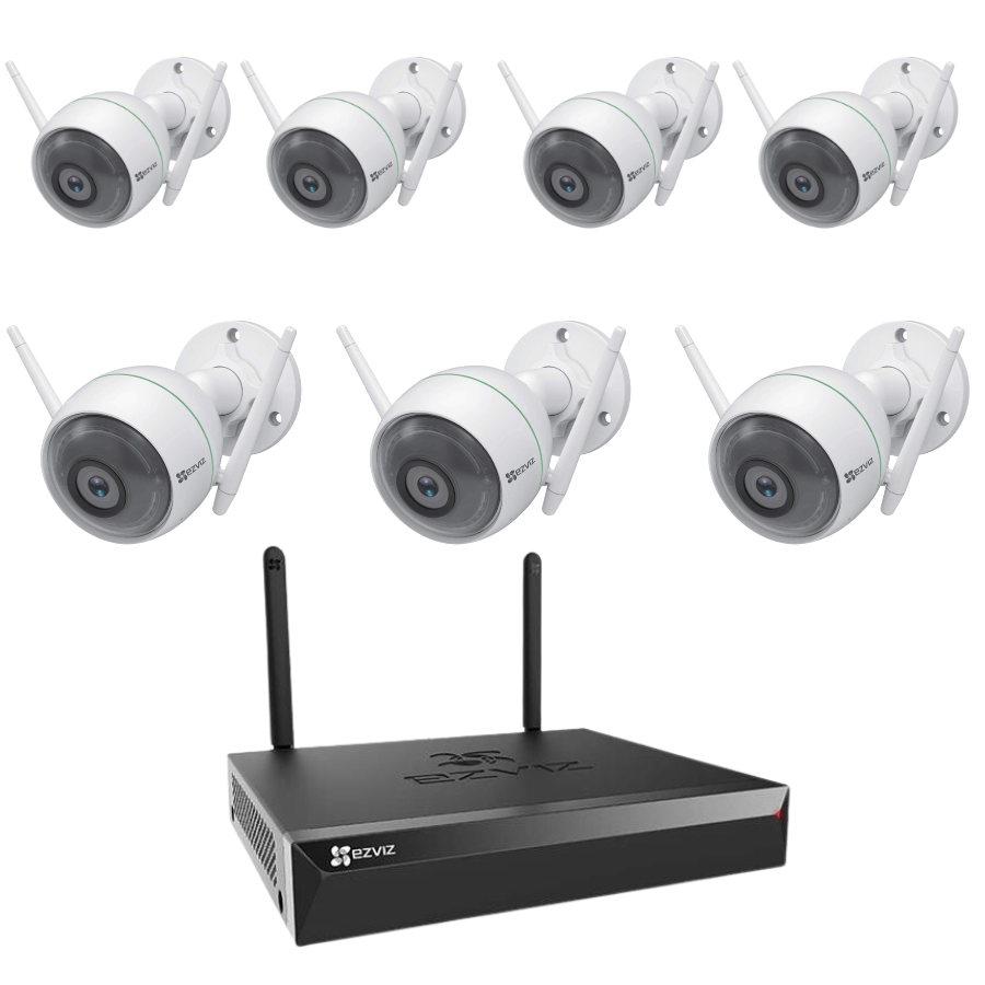 (EZVIZ) Bộ Kit 7 Camera Cố Định Ngoài Trời (2MP)