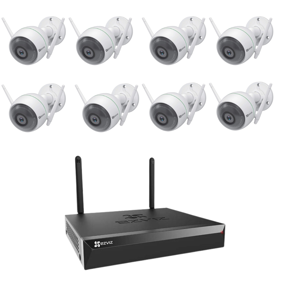 (EZVIZ) Bộ Kit 8 Camera Cố Định Ngoài Trời (2MP)