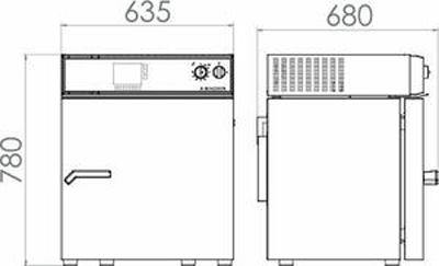 Tủ sấy đối lưu cưỡng bức chương trình nâng cao 53L loại M53, Hãng Binder/Đức