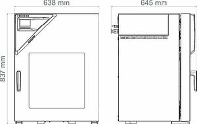 Tủ sấy chân không 55L loại VD56, Hãng Binder/Đức