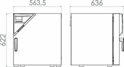 Tủ sấy đối lưu cưỡng bức tích hợp hẹn giờ 60L loại FED56, Hãng Binder/Đức