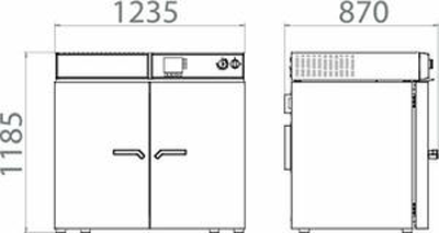 Tủ sấy đối lưu cưỡng bức chương trình nâng cao 400L loại M400, Hãng Binder/Đức