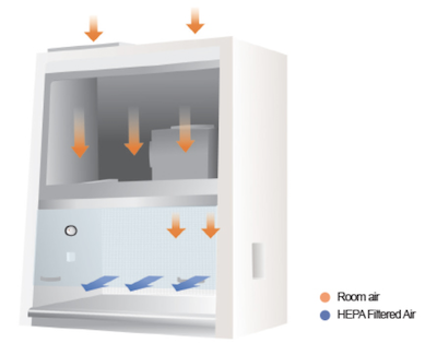 Tủ cấy vi sinh đôi dòng thổi ngang, có cửa sổ kính quan sát 2 bên LCB-0122HW, Labtech - Hàn Quốc