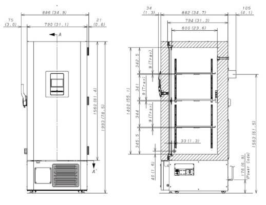 Tủ đông âm sâu -86oC, 528L, Model: MDF-DU502VH, Hãng: PHCBi / Nhật Bản