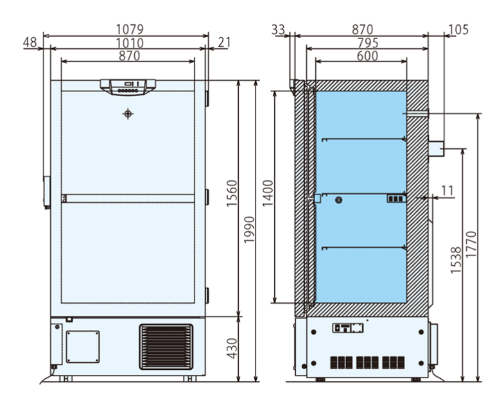 Tủ đông âm sâu -86oC, 729L, Model: MDF-DU702VX, Hãng: PHCBi / Nhật Bản