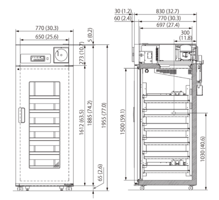 Tủ bảo quản túi máu, 4oC, 617L, Model: MBR-705GR, Hãng: PHCBi / Nhật Bản