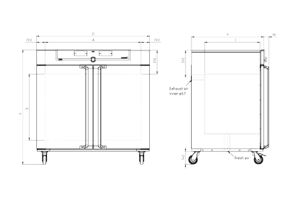 Tủ sấy đối lưu tự nhiên 449L loại UN450m, Hãng Memmert/Đức