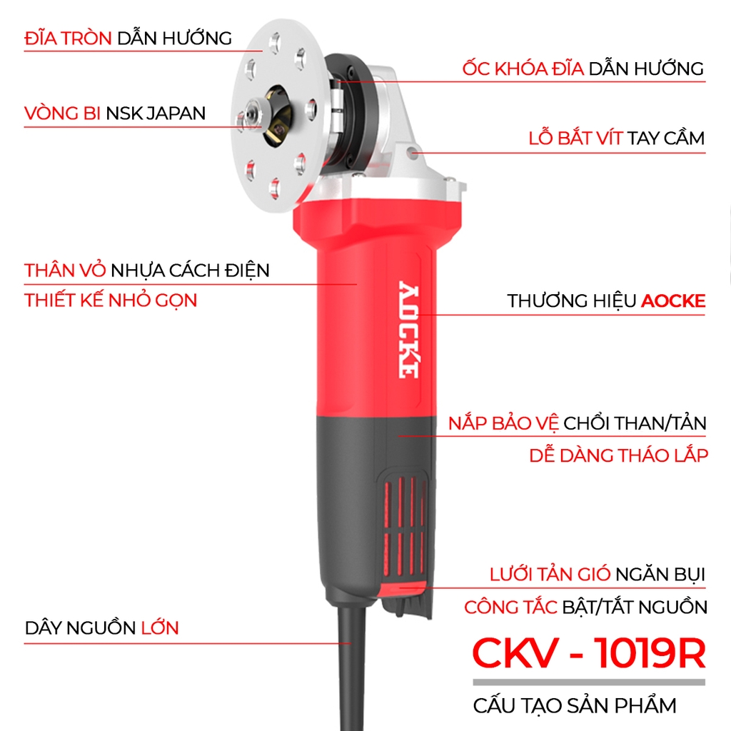 Máy vát điện cầm tay R2-R5 CKV-1019R