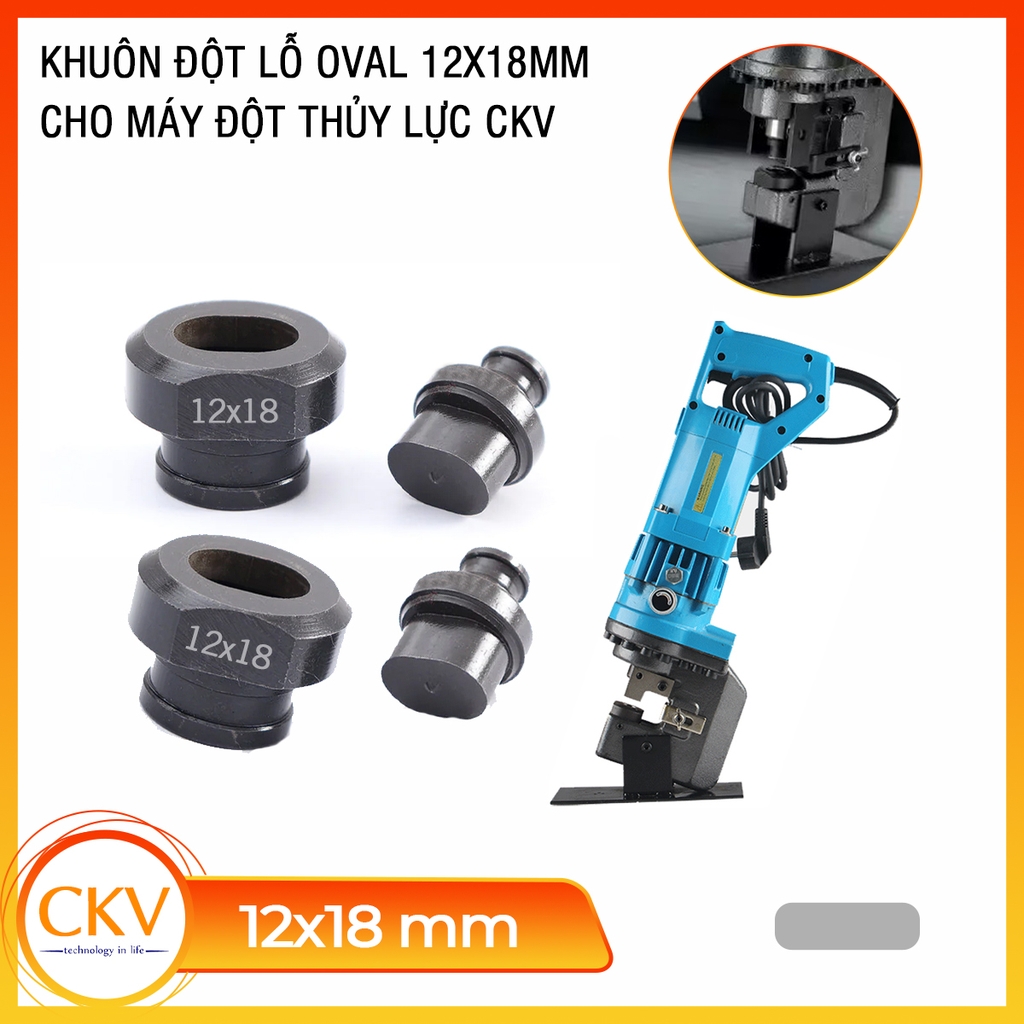 Khuôn đột lỗ Oval 12x18mm cho máy đột thủy lực cầm tay