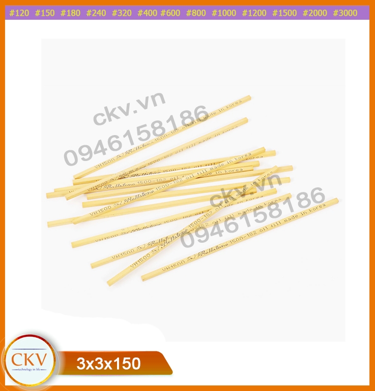 Thanh đá mài dầu Bellstone cầm tay mài dũa khuôn mẫu 3x3x150 #400