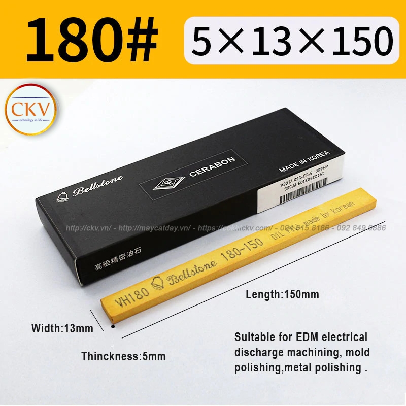 Thanh đá mài dầu Bellstone 5x13x150/VH/#120-3000/Made in Hàn Quốc