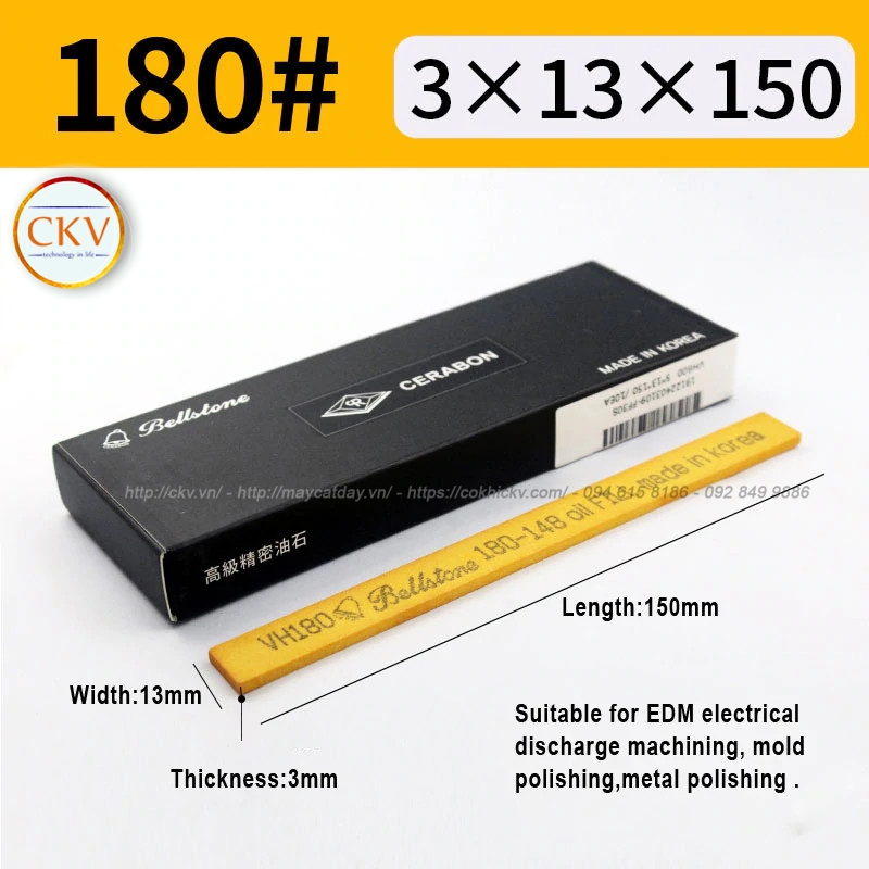 Đá mài dầu Bellstone cao cấp chính hãng xuất xứ Hàn Quốc 3x13x150 #180