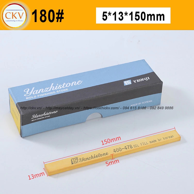 Thanh đá Yanzhi Stone mài dũa khuôn mẫu chính xác 5x13x150 #180