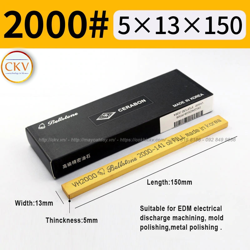 Đá mài dầu Bellstone xuất xứ Hàn Quốc 5x13x150 #2000