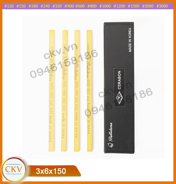 Đá mài dầu khuôn mẫu cao cấp Bellstone Hàn Quốc 3x6x150 #1200