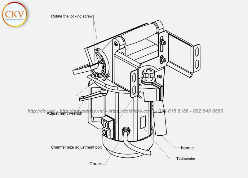 Máy vát mép cầm tay C0.1-C9.0 CKV-HR200A