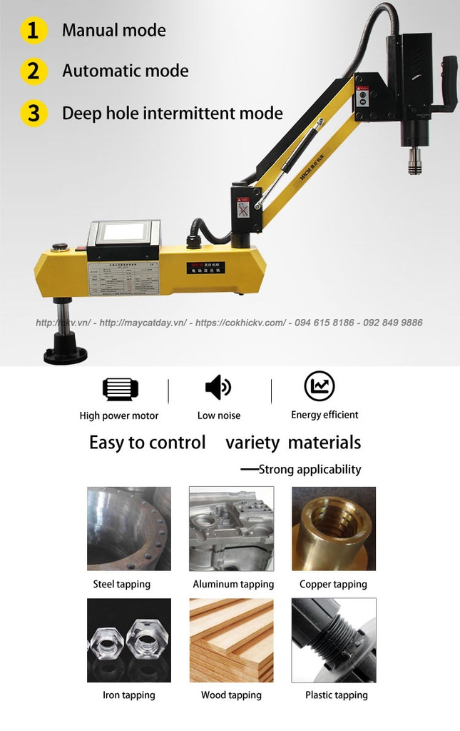 Máy taro ren tay cần 1100mm MRCM chạy bằng điện MR-DS20