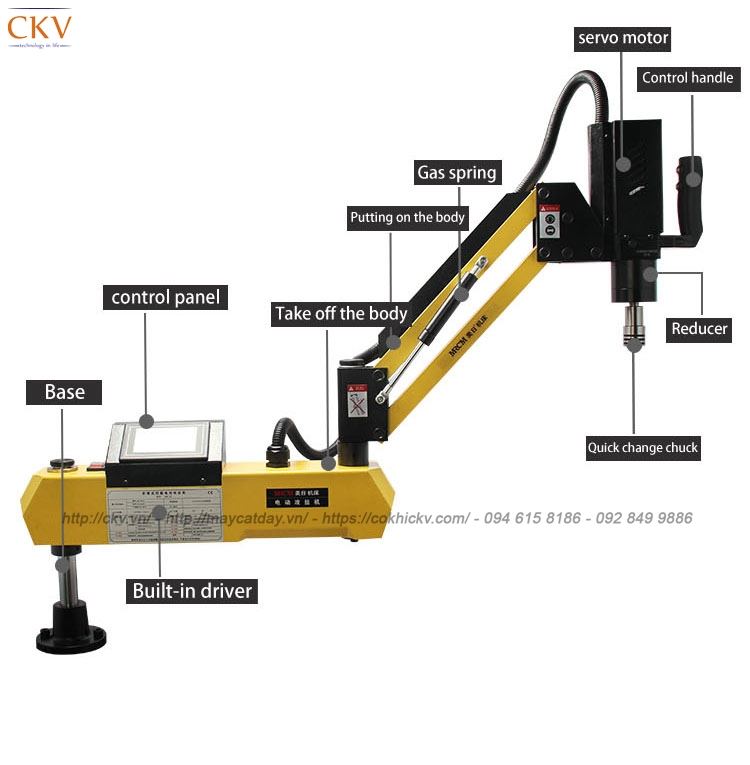 Máy taro ren tay cần 1100mm MRCM chạy bằng điện MR-DS20