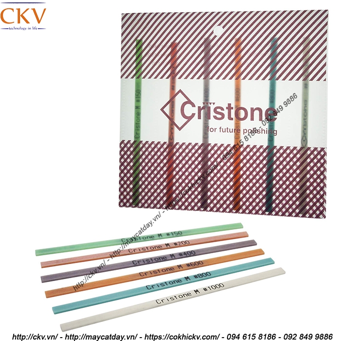 Thanh đá mài gốm cao cấp xuất xứ Nhật Bản Cristone loại dẹt 1x4x100