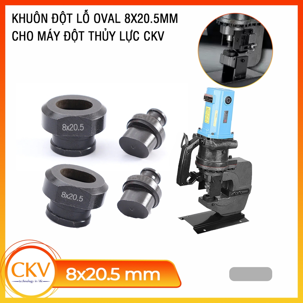 Khuôn đột lỗ Ô Van 8x20.5mm - Đột chính xác cao, vết đột nhẵn