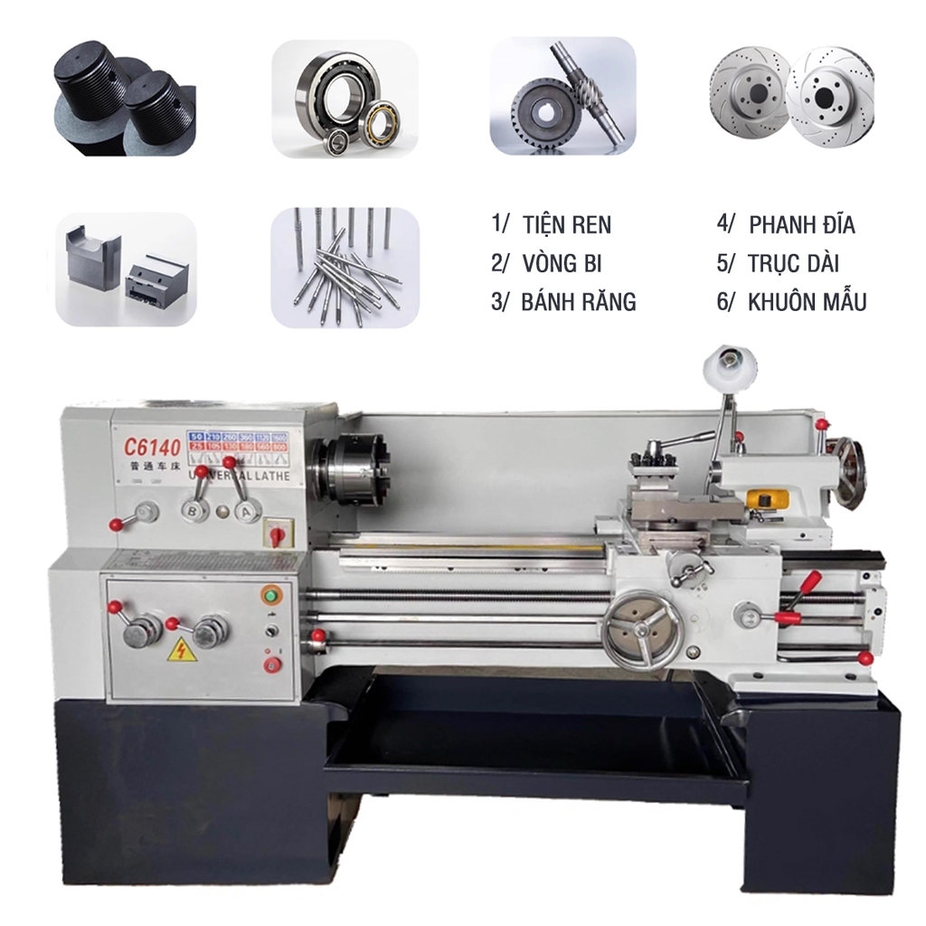 Máy tiện cơ - Máy tiện ngang C6140