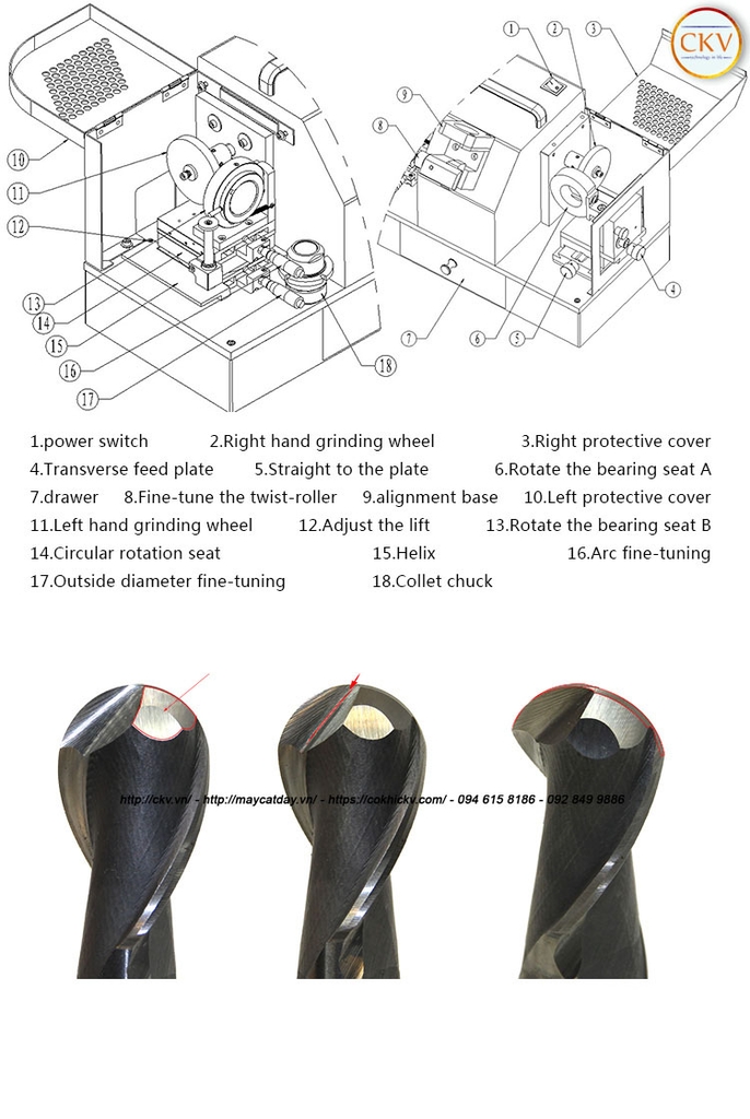 Máy mài dao phay cầu MRCM MR-X8