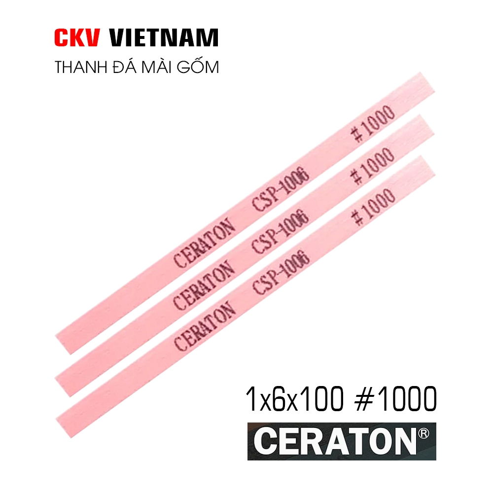 Thanh đá mài Ceramic cao cấp Ceraton made in Japan 1x6x100mm