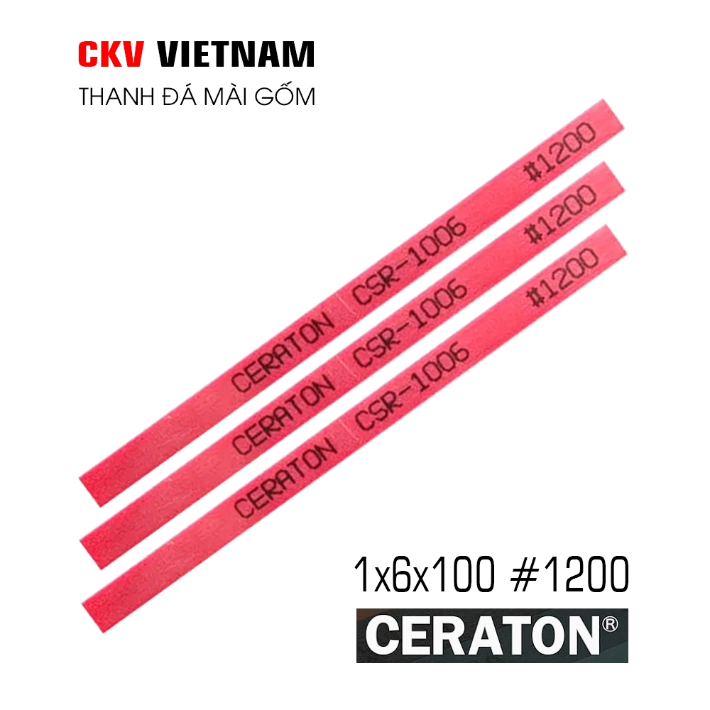 Thanh đá mài Ceramic cao cấp Ceraton made in Japan 1x6x100mm