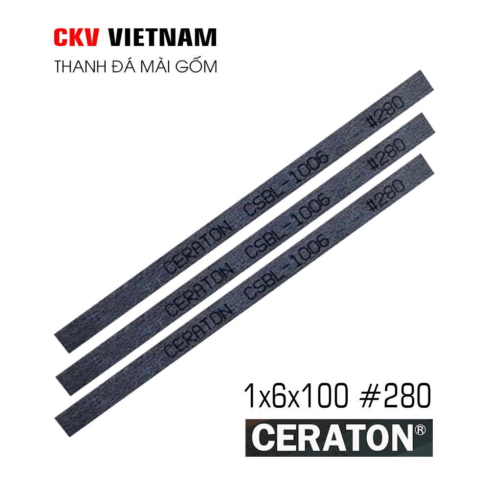 Thanh đá mài Ceramic cao cấp Ceraton made in Japan 1x6x100mm