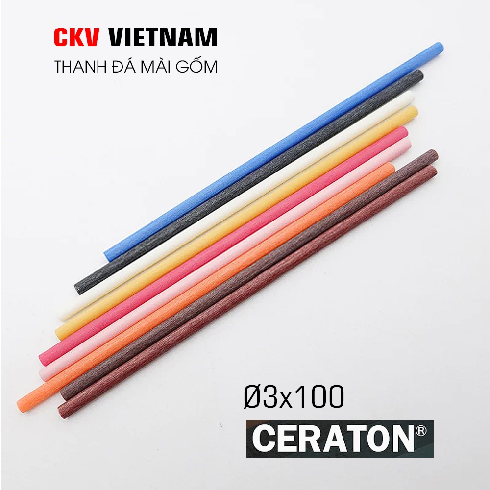 Đá mài Ceramic Ceraton thanh tròn cao cấp chính hãng Ø3x100mm