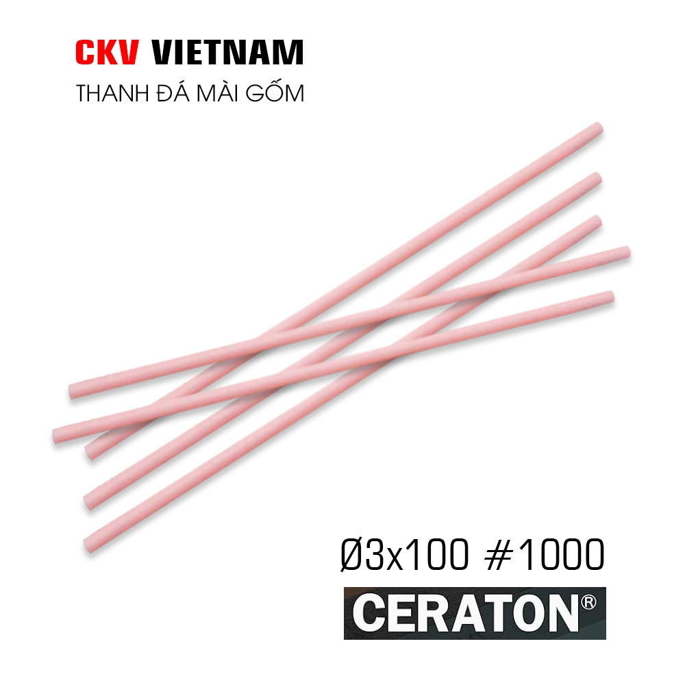 Đá mài Ceramic Ceraton thanh tròn cao cấp chính hãng Ø3x100mm