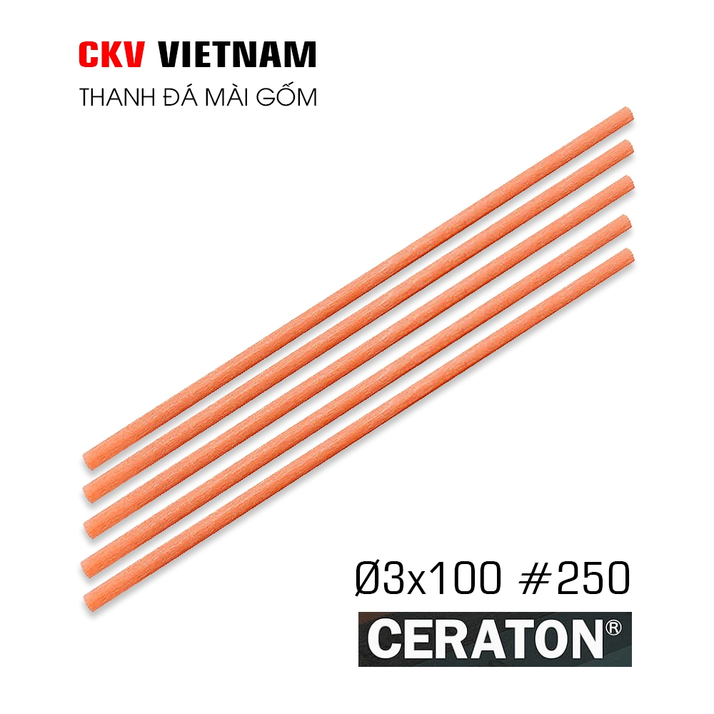 Đá mài Ceramic Ceraton thanh tròn cao cấp chính hãng Ø3x100mm