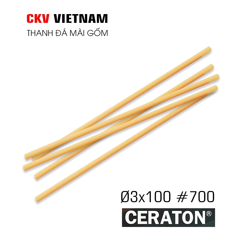 Đá mài Ceramic Ceraton thanh tròn cao cấp chính hãng Ø3x100mm