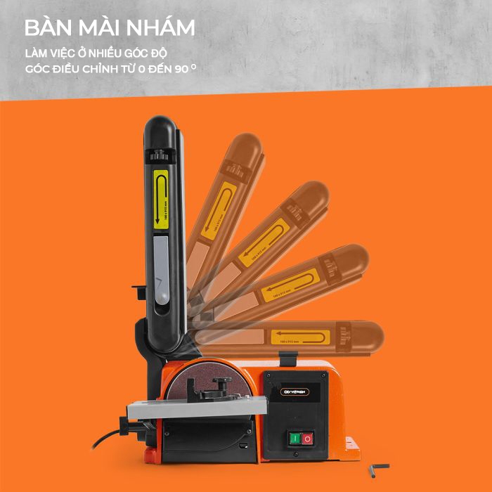 Máy mài đai để bàn CKV-491CM động cơ mạnh