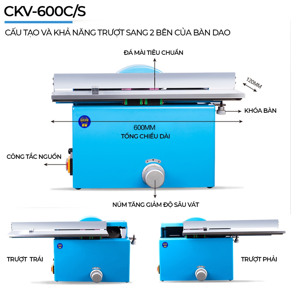 Máy vát mép và mài góc C0.1-C4.0 CKV-600C/S