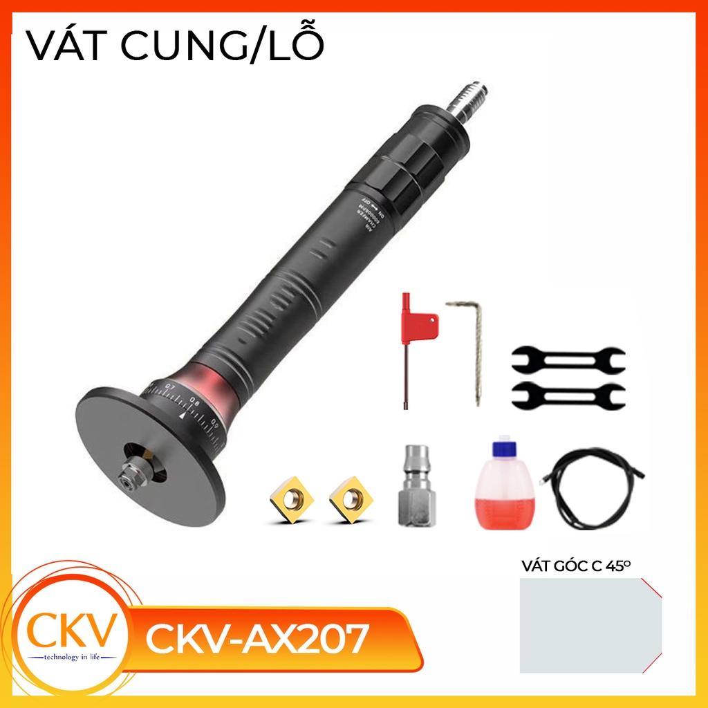 Bút vát mép cầm tay mini khí nén CKV-AX207S/CKV-AX207/CKV-AX210