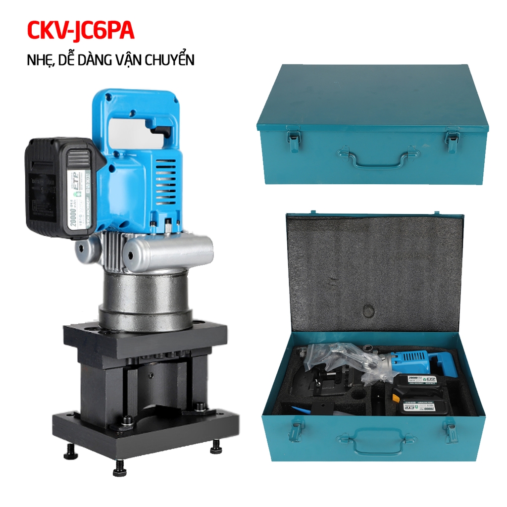 Máy cắt thép V thủy lực cầm tay CKV-JC60PA V6/Pin Lithium 36V/1200W/2 chức năng