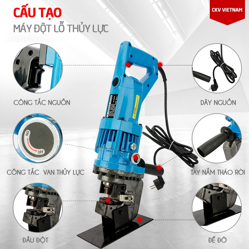 Máy đột lỗ thủy lực CKV-JD20/JD20A Điện/6mm