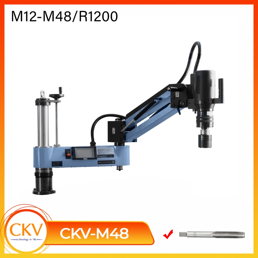 Máy taro cần điện M12-M48 CKV-M48 Cảm ứng/Động cơ Servo/Vít me nâng hạ