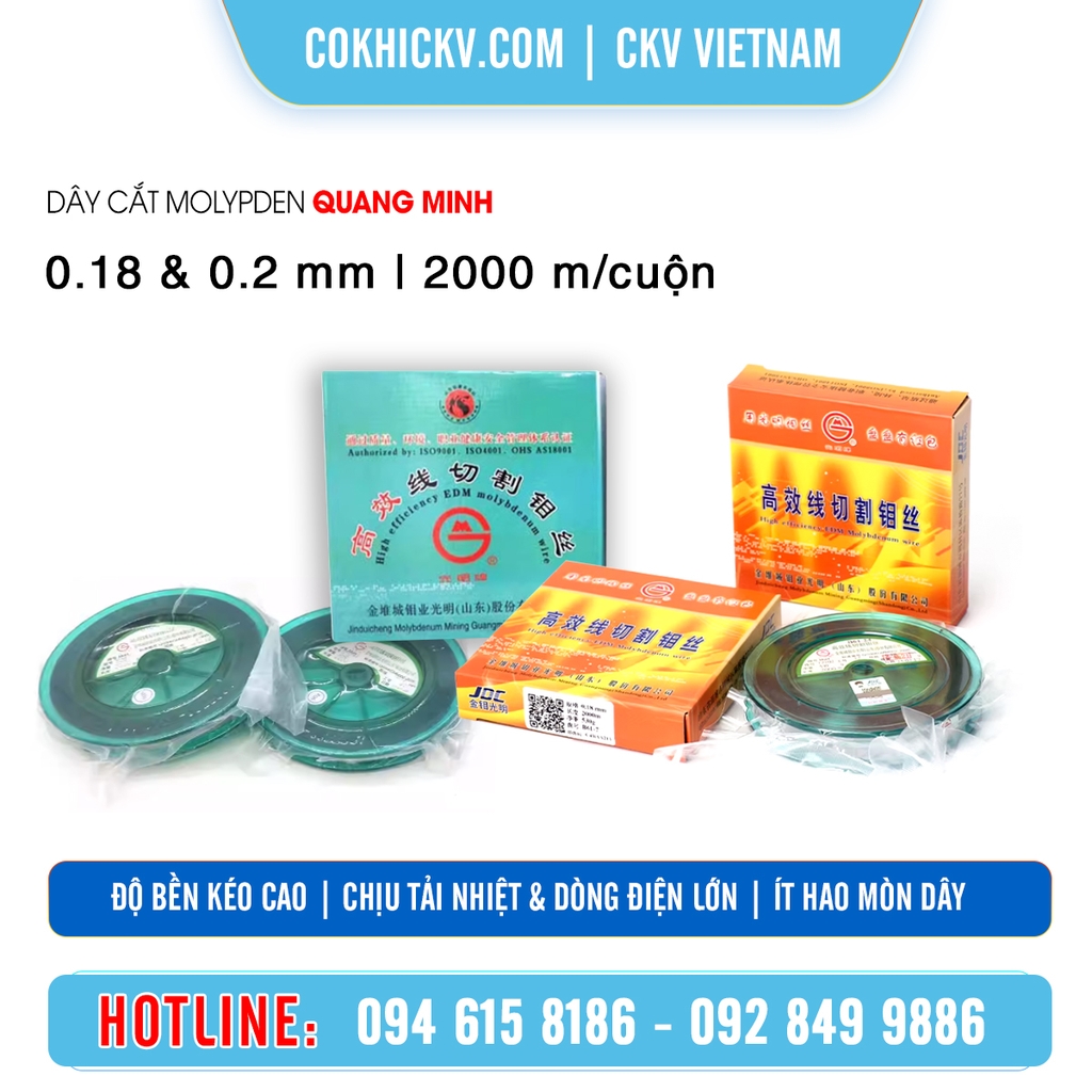 Dây cắt Molipden Guangming chính hãng | CKV VIETNAM