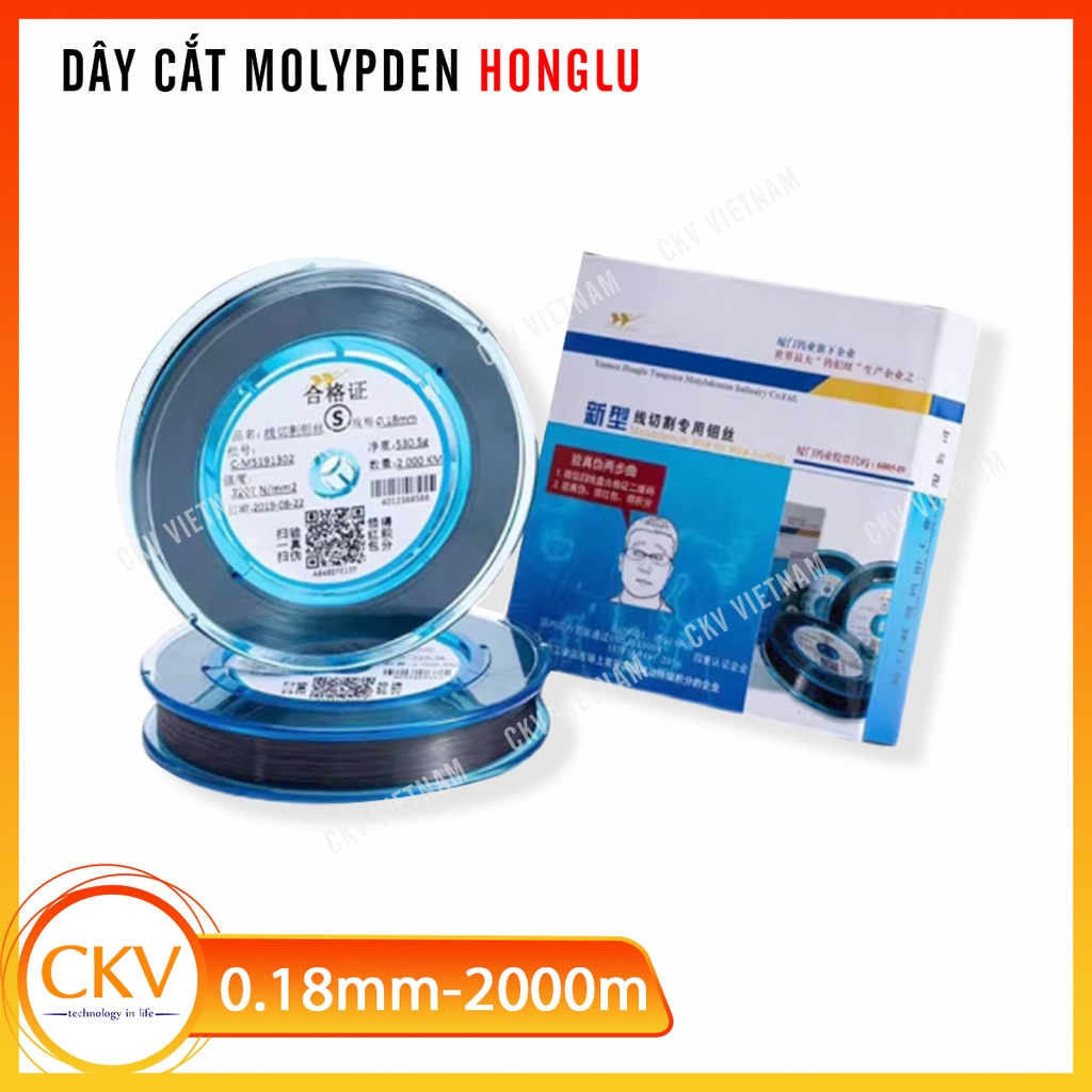 Dây cắt Molypden Honglu 0.18mm & 0.2mm chính hãng | CKV VIETNAM