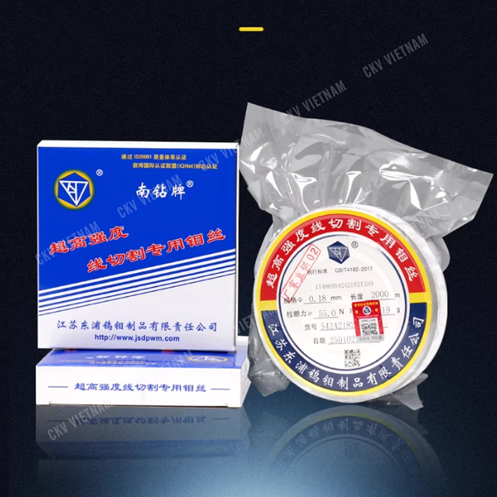 Dây cắt Molypden Nam Cương chính hãng | 0.18mm & 0.2mm | CKV VIETNAM