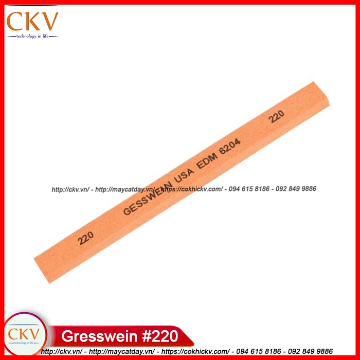 Thanh đá mài khuôn mẫu chất lượng cao Gresswein #220 xuất xứ USA